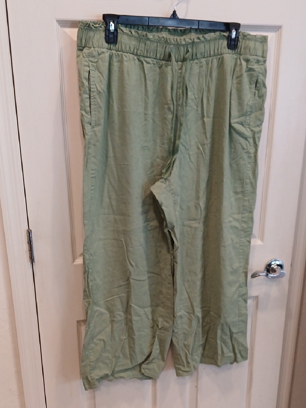 Lane Bryant Women's Olive Drawstring Chinos